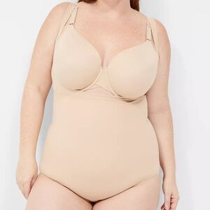 Shape By Cacique Level 3 Invisible‎ Sculpt Open-Bust Bodysuit Size 22/24